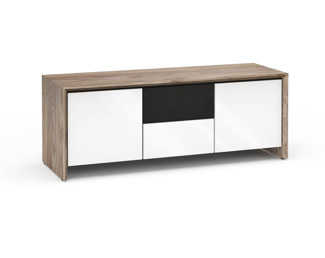 Barcelona 236, Triple-Width AV Cabinet, Natural Walnut