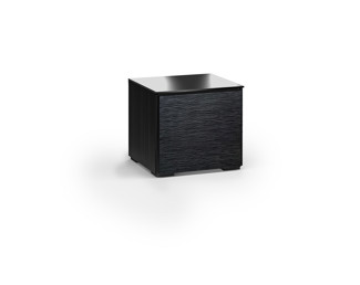 Chicago 217, Single-Width Audio Cabinet, Textured Black Oak