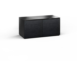 Chicago 212, Twin-Width AV Cabinet, Textured Black Oak