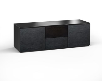 Chicago 236, Triple-Width AV Cabinet, Textured Black Oak