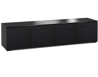 Chicago 247, Quad-Width AV Cabinet, Textured Black Oak