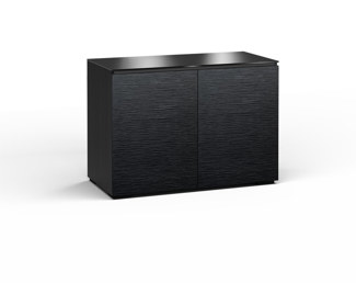 Chicago 323, Twin-Width AV Cabinet, Textured Black Oak