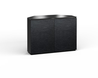 Chicago 323, Twin-Width Corner Cabinet, Textured Black Oak