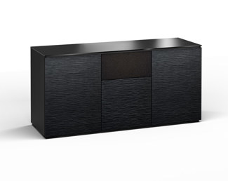 Chicago 336, Triple-Width AV Cabinet, Textured Black Oak