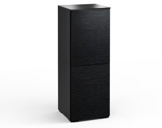 Chicago 617, Single-Width Audio Cabinet, Textured Black Oak