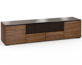 Denver 245, Quad-Width AV Cabinet, Textured Medium Walnut