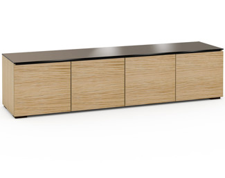 Denver 247, Quad-Width AV Cabinet, Textured Natural Oak