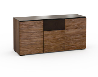 Denver 336, Triple-Width AV Cabinet, Textured Medium Walnut