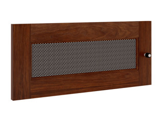 Synergy S10 Door, Dark Walnut with Perforated Steel Insert