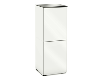 Miami 617, Single-Width Audio Cabinet, Gloss White