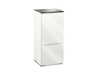 Miami 217, Single-Width Audio Cabinet, Gloss White