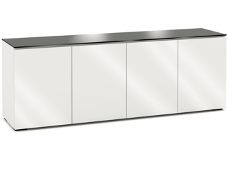 Miami 347, Quad-Width AV Cabinet, Gloss White