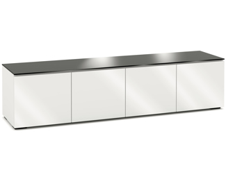 Miami 247, Quad-Width AV Cabinet, Gloss White