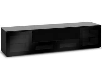 Oslo 245, Quad-Width AV Cabinet, Wenge/Smoked Glass