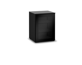 Oslo 317, Single-Width Audio Cabinet, Wenge/Smoked Glass