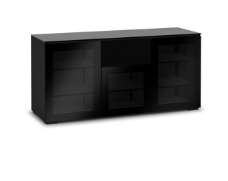 Oslo 336, Triple-Width AV Cabinet, Wenge/Smoked Glass