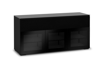 Oslo 339, Triple-Width AV Cabinet, Wenge/Smoked Glass