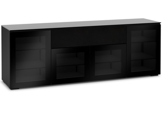 Oslo 345, Quad-Width AV Cabinet, Wenge/Smoked Glass