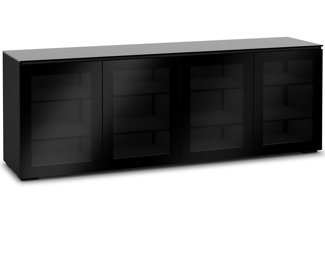 Oslo 347, Quad-Width AV Cabinet, Wenge/Smoked Glass