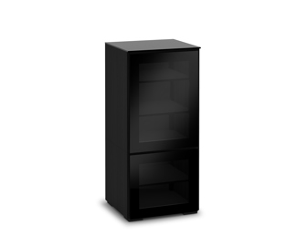 Oslo 217, Single-Width Audio Cabinet, Wenge/Smoked Glass