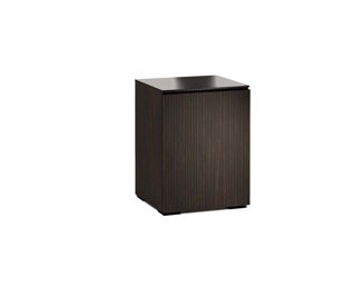 Manhattan 317 - Ebony Maro, Vertical Stripe Texture with Black, Glass Top