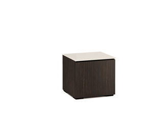 Manhattan 217SE - Ebony Maro, Vertical Stripe Texture with Matte Taupe, Glass Top