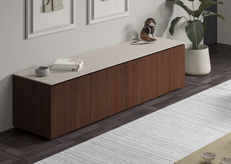 Milan cabinet with pull-out cartridge housing several electronic components