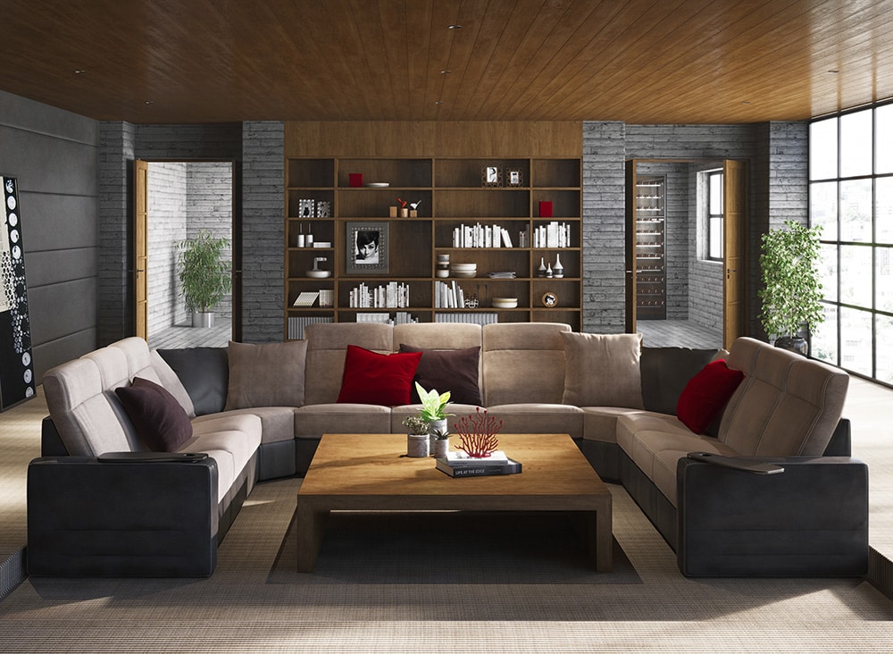 olivia-chocolate-almond-lifestyle1 (1) Living Room, Olivia seating, Salamander Designs, entertainment furniture